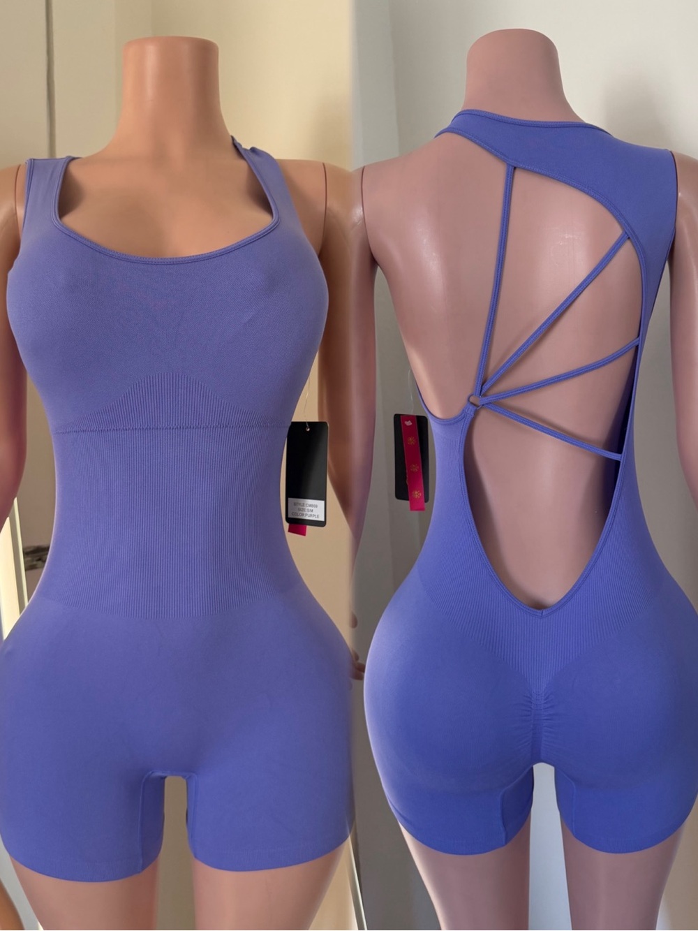Strappy Back Seamless Romper